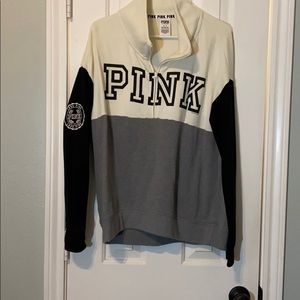 Quarter zip PINK sweatshirt